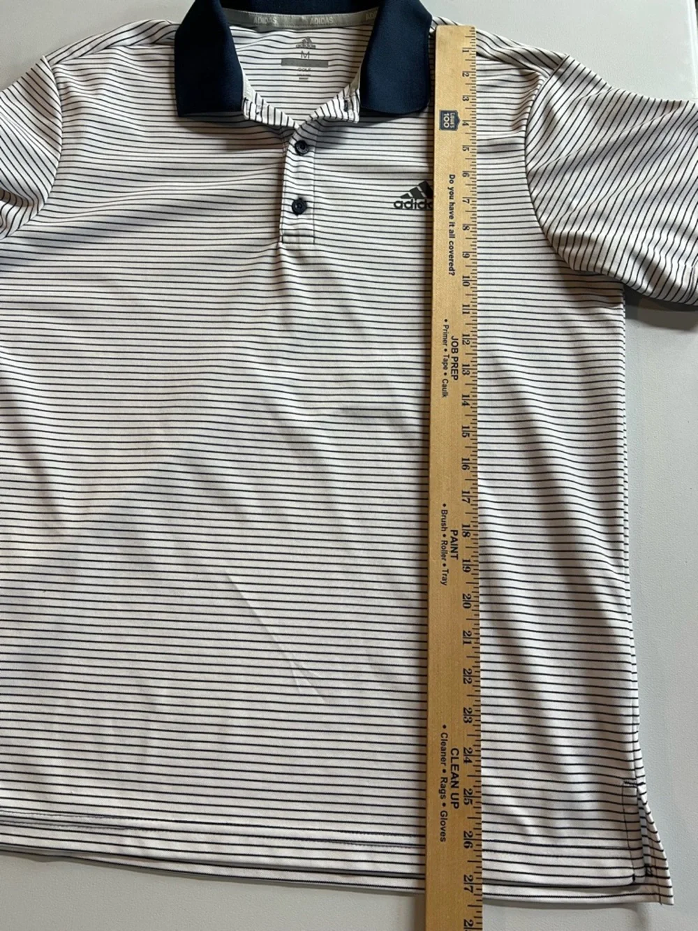 Adidas Golf Navy White Performance Polo Mens Medium